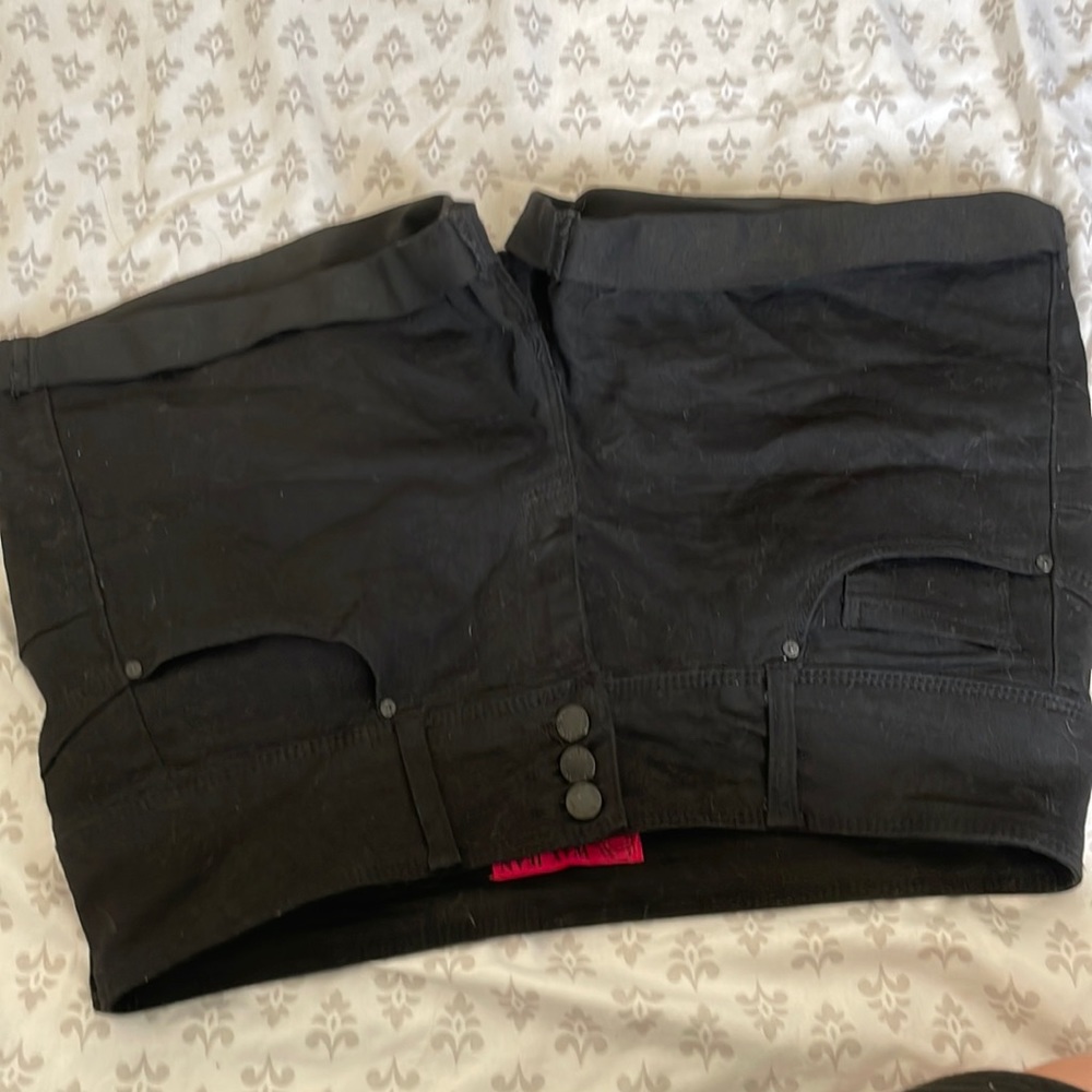 black shorts